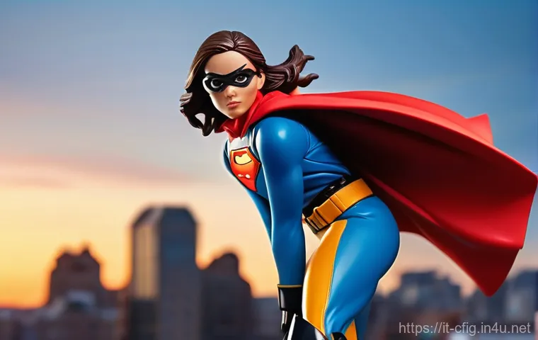 캐릭터 피규어의 재료와 특징 - **Dynamic PVC Action Figure in Urban Setting:**
"A highly detailed, vibrant PVC action figure of...