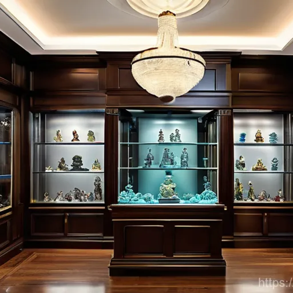 피규어 전시용 진열장 추천 - **Prompt 1: The Collector's Sanctuary - Classic Elegance**
    "A beautifully crafted display case m...