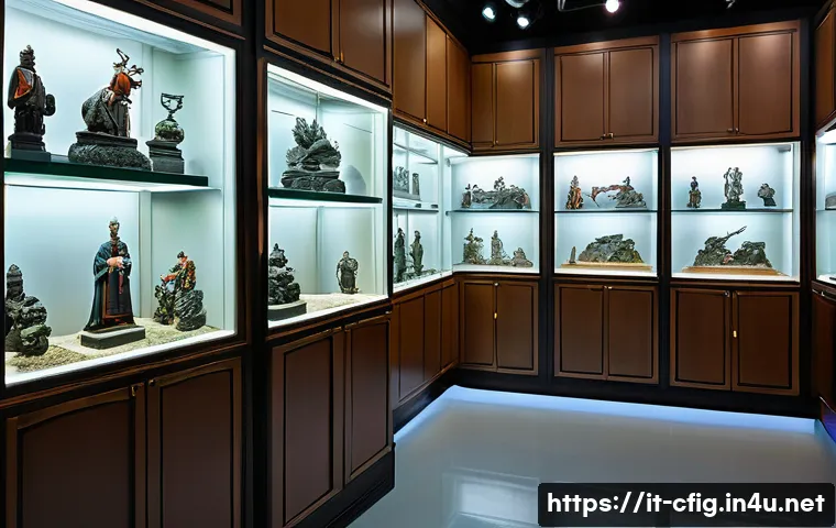 피규어의 가치를 높이는 방법 - A meticulously organized collector's room featuring a temperature-controlled environment at 20°C and...
